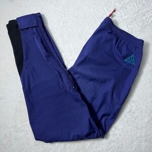 Vintage Nike Lab Blue ACG Track Pants Trail Hiking Size Small  Ankle Zippers